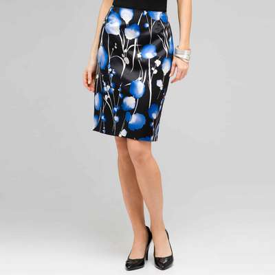 Slim Floral Skirt